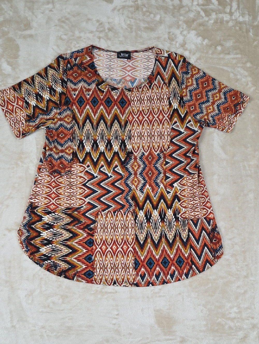 Jostar Rust Multi-Pattern Short Sleeve Tee